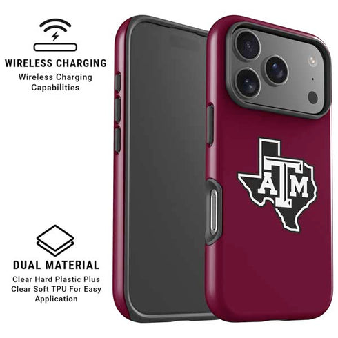 Texas A&M University Black Logo iPhone 17 Pro Max Magsafe Impact Case