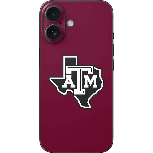 Texas A&M University Black Logo iPhone 17 Skin