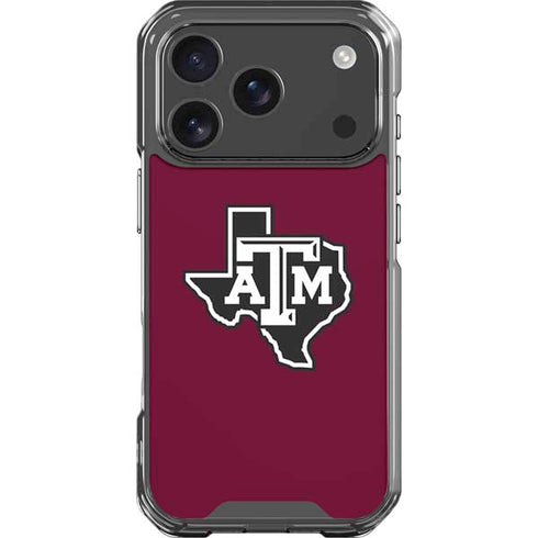 Texas A&M University Black Logo iPhone 18 Pro Clear Case