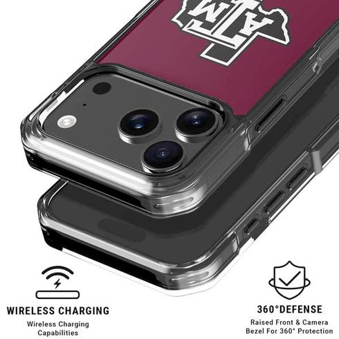 Texas A&M University Black Logo iPhone 18 Pro Clear Case