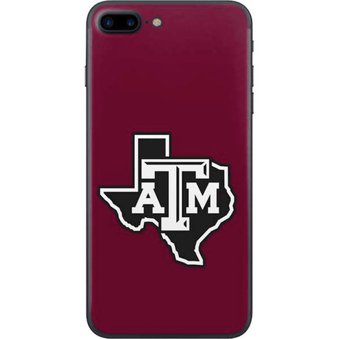 Texas A&M University Black Logo iPhone 8 Plus Skin