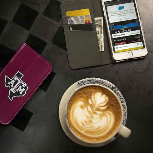 Texas A&M University Black Logo iPhone SE (2nd & 3rd Gen) Folio Case