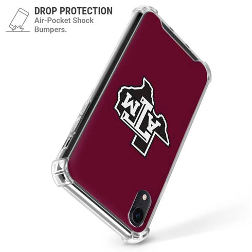 Texas A&M University Black Logo iPhone XR Clear Case