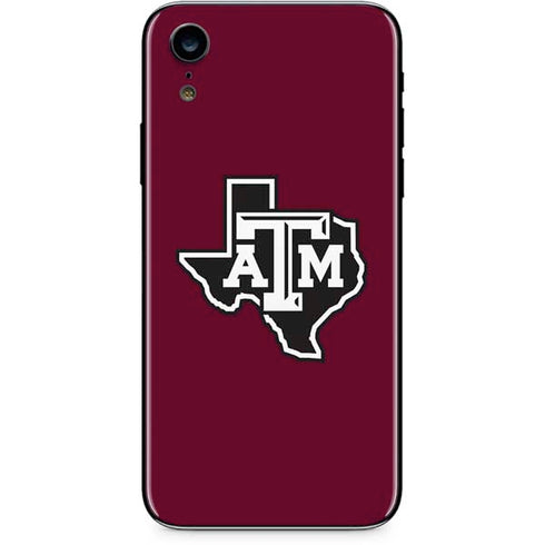 Texas A&M University Black Logo iPhone XR Skin