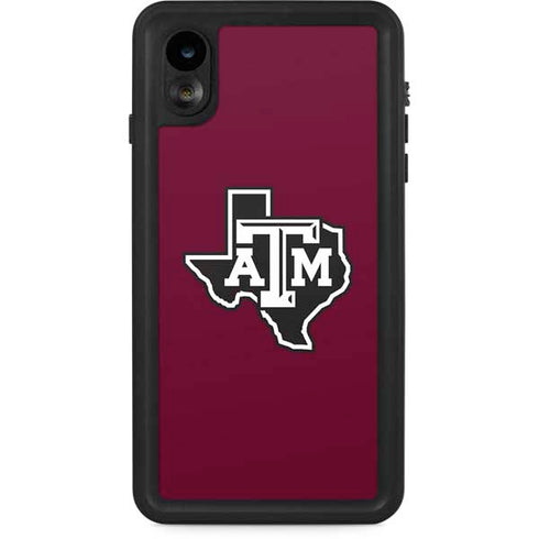 Texas A&M University Black Logo iPhone XR Waterproof Case