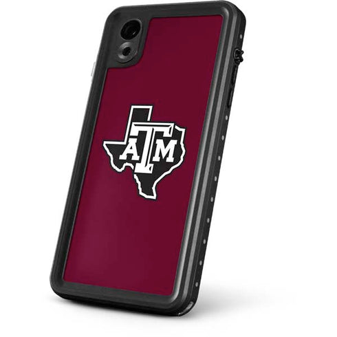 Texas A&M University Black Logo iPhone XR Waterproof Case