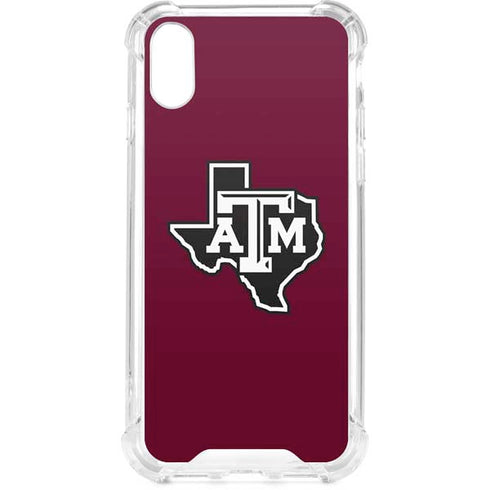 Texas A&M University Black Logo iPhone XS Clear Case