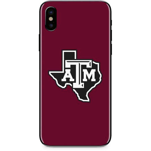 Texas A&M University Black Logo iPhone XS Skin