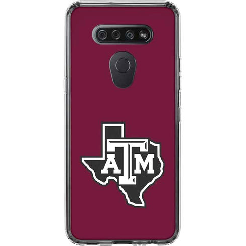 Texas A&M University Black Logo LG K51/Q51 Clear Case