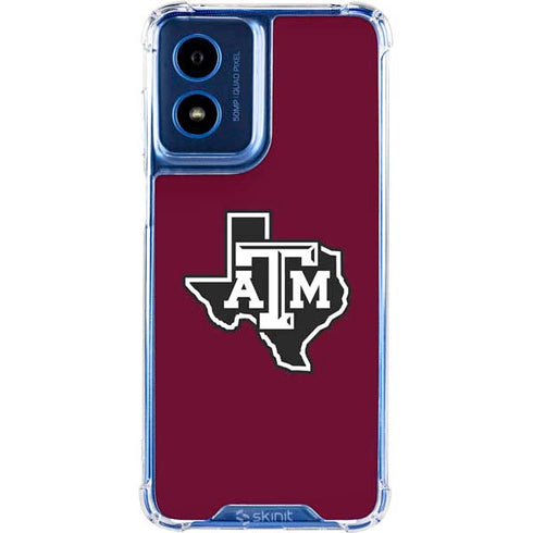 Texas A&M University Black Logo Moto G 5G (2024) Clear Case