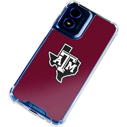Texas A&M University Black Logo Moto G 5G (2024) Clear Case