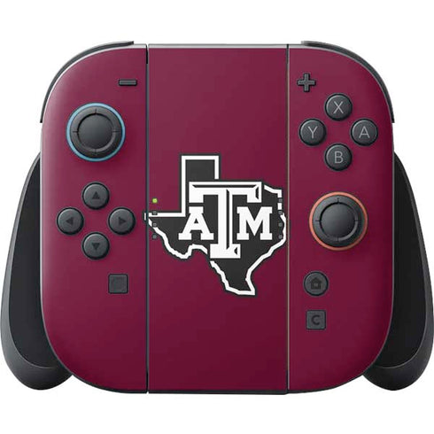 Texas A&M University Black Logo Nintendo Skins