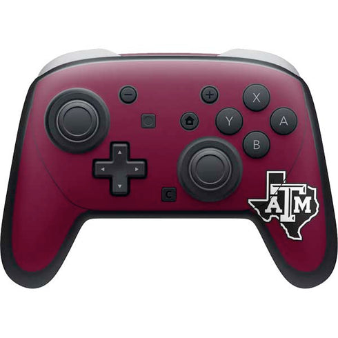 Texas A&M University Black Logo Nintendo Skins