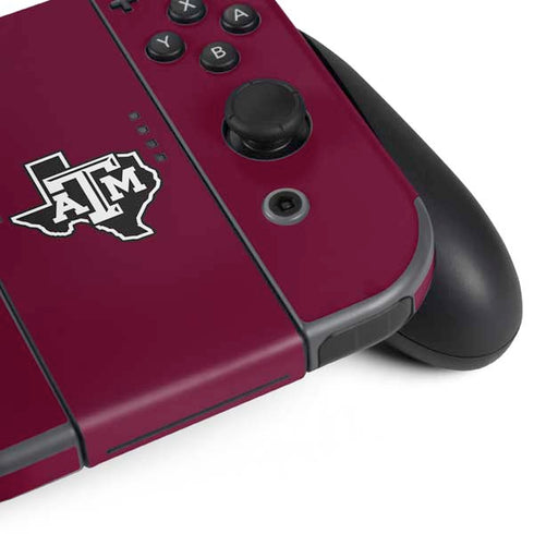 Texas A&M University Black Logo Nintendo Switch (2017-2021) Joy-Con Controller Skin