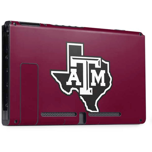 Texas A&M University Black Logo Nintendo Switch Bundle Skin