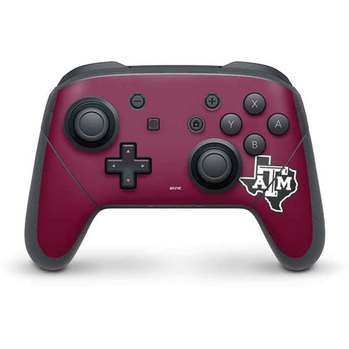 Texas A&M University Black Logo Nintendo Skins