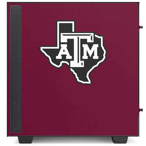 Texas A&M University Black Logo NZXT H510 Compact ATX Mid-Tower Case Skin