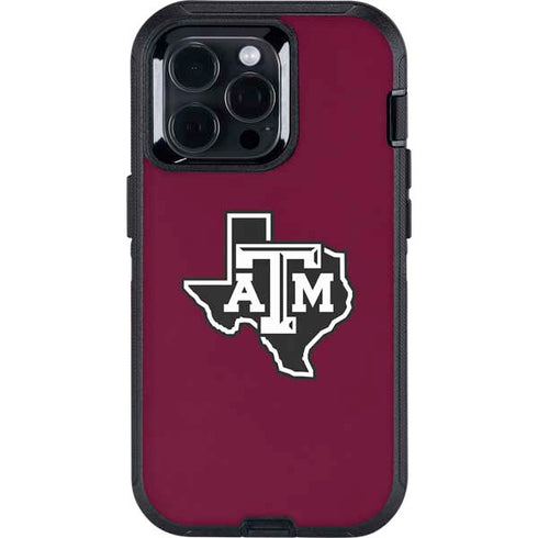 Texas A&M University Black Logo Otterbox Defender iPhone Skin