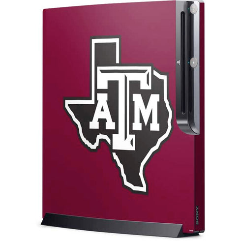 Texas A&M University Black Logo Playstation 3 & PS3 Slim Skin