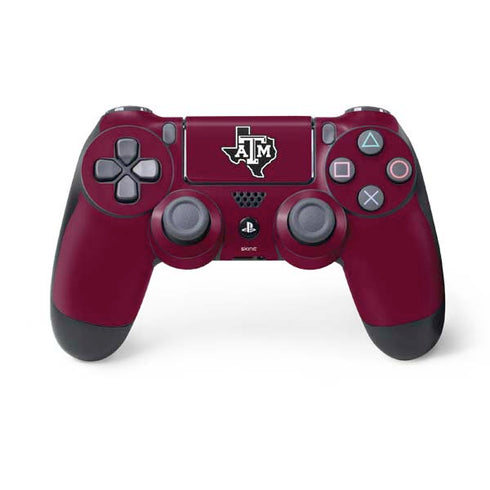 Texas A&M University Black Logo PS4 Controller Skin