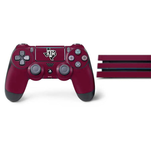 Texas A&M University Black Logo PS4 Pro Bundle Skin
