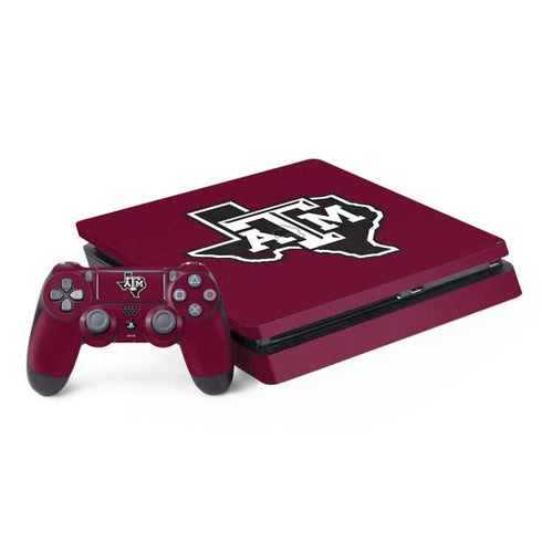 Texas A&M University Black Logo PS4 Slim Bundle Skin