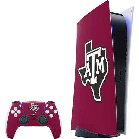Texas A&M University Black Logo PS5 Bundle Skin
