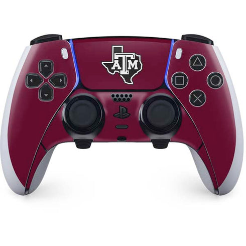 Texas A&M University Black Logo PS5 DualSense Edge Pro Controller Skin