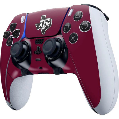 Texas A&M University Black Logo PS5 DualSense Edge Pro Controller Skin