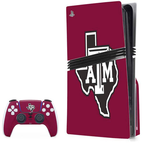 Texas A&M University Black Logo PlayStation PS5 Skins