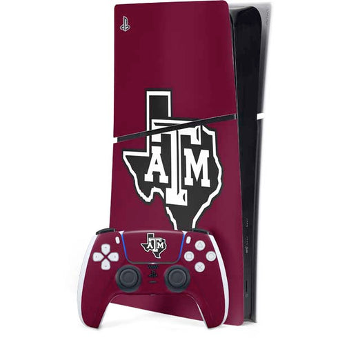 Texas A&M University Black Logo PlayStation PS5 Skins