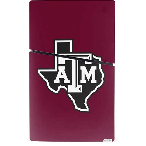 Texas A&M University Black Logo PS5 Slim Digital Edition Bundle Skin
