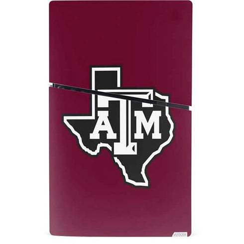 Texas A&M University Black Logo PS5 Slim Digital Edition Console Skin