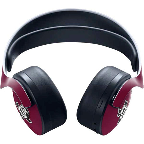 Texas A&M University Black Logo PULSE 3D Wireless Headset for PS5 Skin