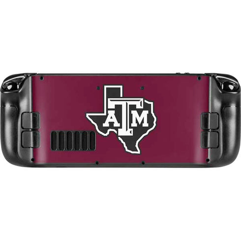 Texas A&M University Black Logo Steam Deck Handheld Gaming Computer OLED Skin