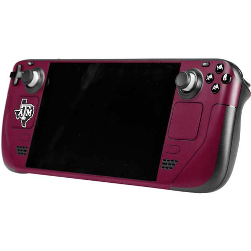 Texas A&M University Black Logo Steam Deck Handheld Gaming Computer Skin