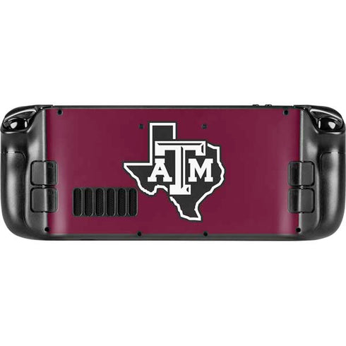 Texas A&M University Black Logo Steam Deck Handheld Gaming Computer Skin