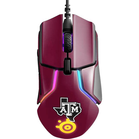 Texas A&M University Black Logo SteelSeries Rival 600 Gaming Mouse Skin