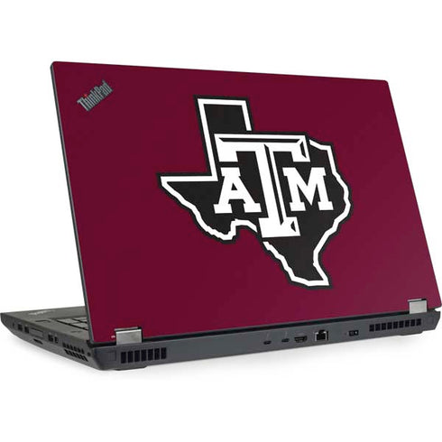 Texas A&M University Black Logo Lenovo ThinkPad Skin
