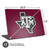 Texas A&M University Black Logo Universal Laptop 13in (10.6 x 7.6in) Skin