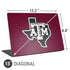 Texas A&M University Black Logo Universal Laptop 15in (12.2 x 8.8in) Skin