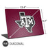 Texas A&M University Black Logo Universal Laptop 16.6in (13.4 x 9.7in) Skin