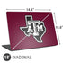 Texas A&M University Black Logo Universal Laptop 18in (14.6 x 10.6in) Skin