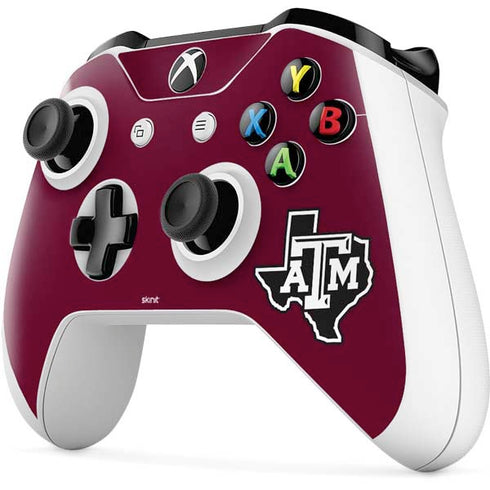 Texas A&M University Black Logo Xbox One X Controller Skin