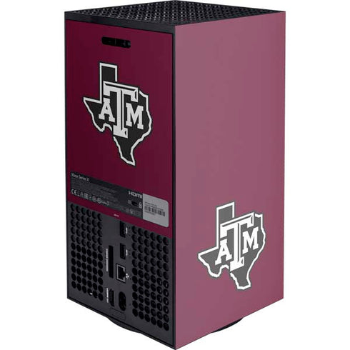 Texas A&M University Black Logo Xbox Series X Console Skin