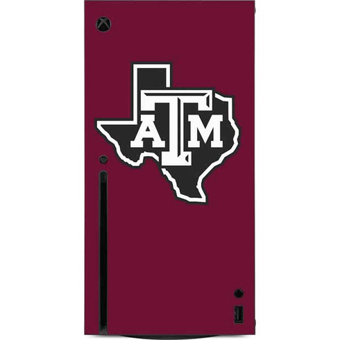 Texas A&M University Black Logo Xbox Series X Console Skin