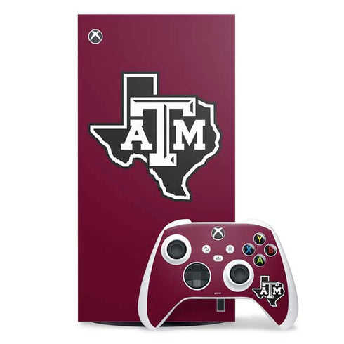 Texas A&M University Black Logo XBox Series X Digital Edition Bundle Skin