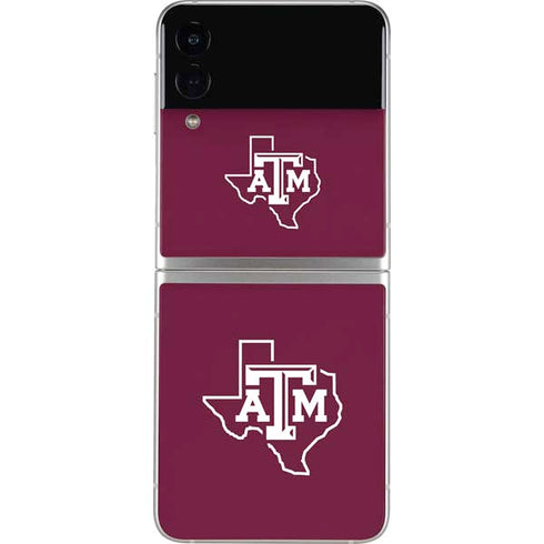 Texas A&M University Black Logo Galaxy Z Flip4 5G Skin