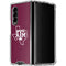 Texas A&M University Black Logo Galaxy Z Fold4 5G Clear Case