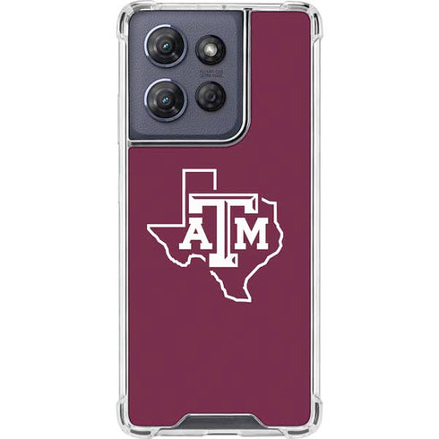 Texas A&M University Black Logo Moto G 5G (2025) Clear Case